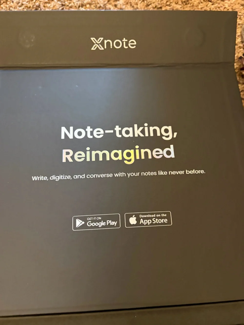 Xnote Black Note-Taking Tablet with Stylus